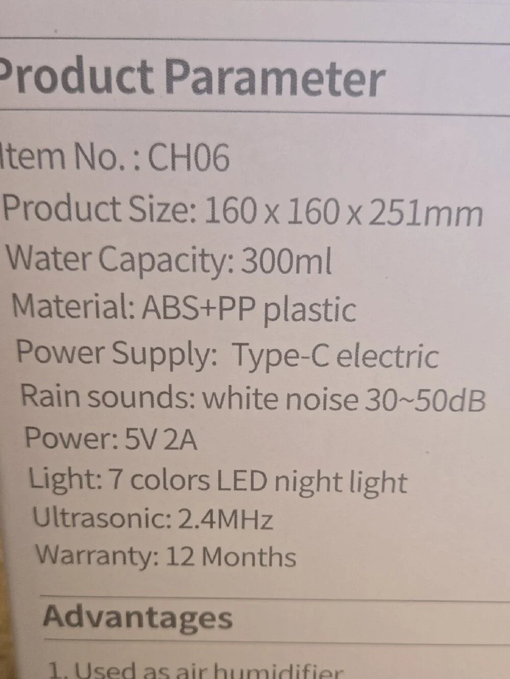 Rain Cloud Aroma Diffuser Humidifier - WHITE NWT